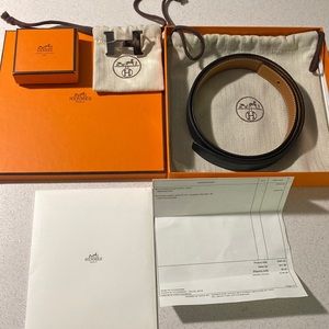 Authentic Hermes Constance Reversible Belt 90